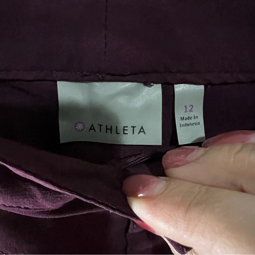Athleta Burgundy Dipper Boot Cut Low Rise Athletic Outdoor Cargo Utility Pants - Picture 6 of 11